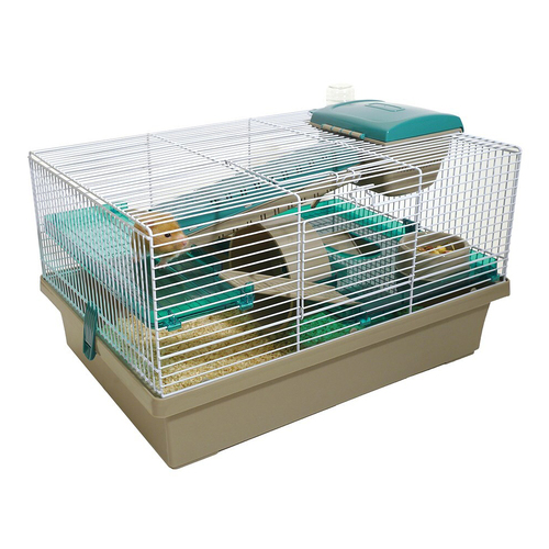 Rosewood Pico 50x28.5cm w/ Wheels & Ladders Hamster Pet Cage Translucent Teal