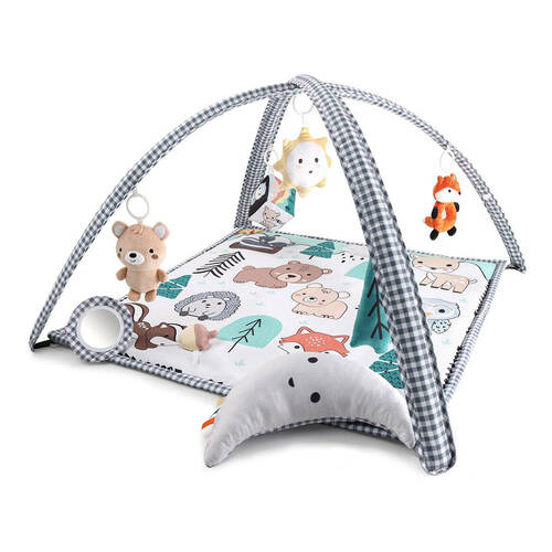 The Peanutshell Woodland 7-in-1 Activity Gym & Play Mat for Baby 0y+