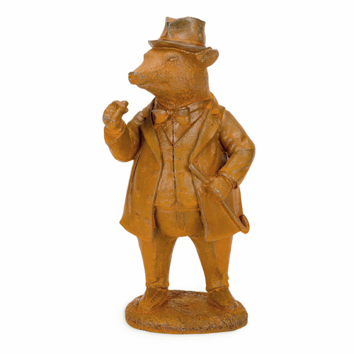 Willow Badger 27cm Cast Iron Ornament Sculpture Garden Decor Small