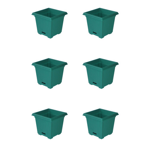 6PK Outdoorleisure WaterSaver Square Fluted 280mm Green Outdoor Garden 