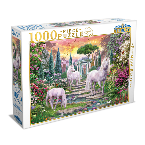 1000pc Tilbury Puzzle - Classical Garden Unicorns