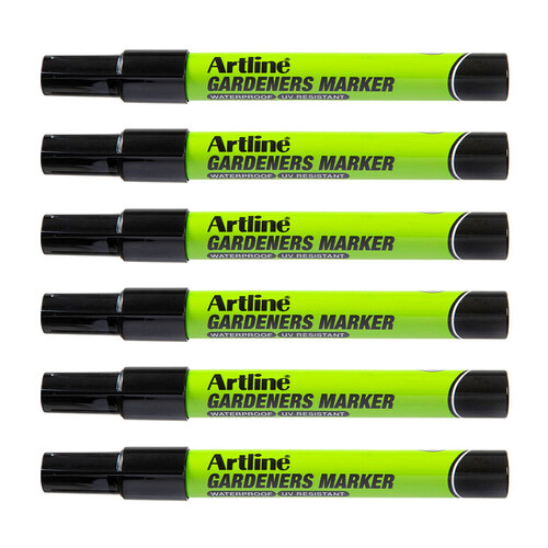 12PK Artline Gardeners Permanent Marker 1.5mm Bullet Nib - Black