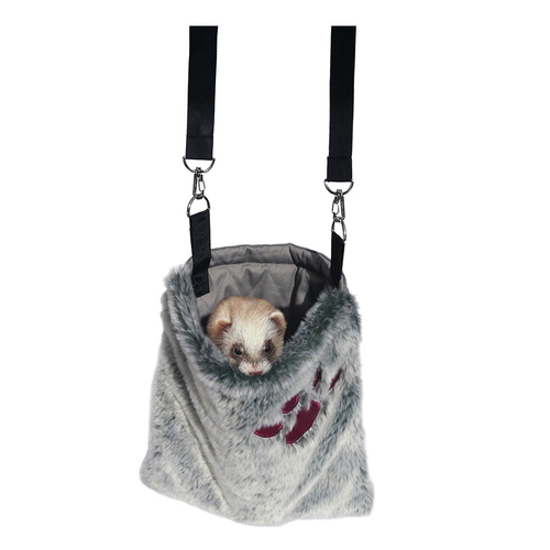 Rosewood Snoozing & Carrying 26x29cm Quilted Polycotton Ferret Sleeping Bag Grey