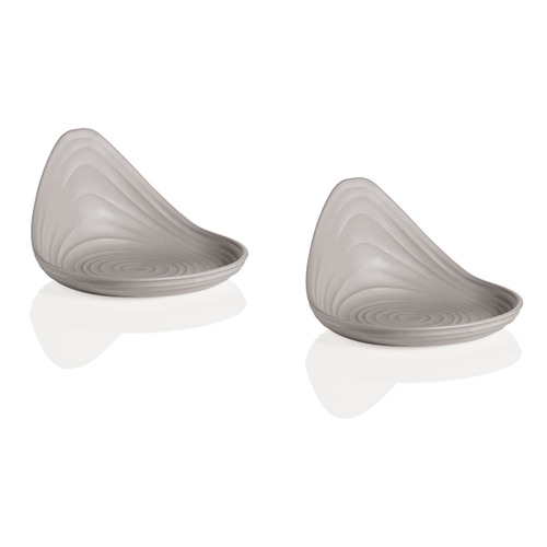 2pc Guzzini Earth Tierra 12.3cm Snack Dishes - Taupe