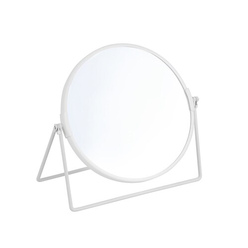 Boxsweden Bano 19.5cm Double Side Mirror On Stand - White