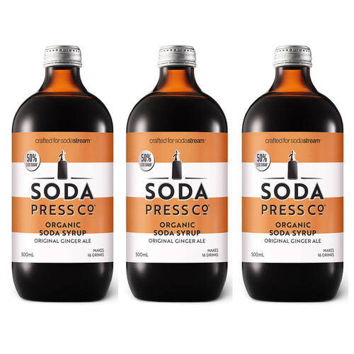 3PK Soda Press Co Syrup 500ml - Original Ginger Ale