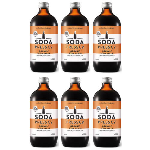 6PK Soda Press Co Syrup 500ml - Original Ginger Ale