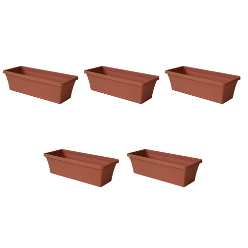 5PK Homeleisure Planterra Box Flower/Plant Planter 45cm Terracotta 