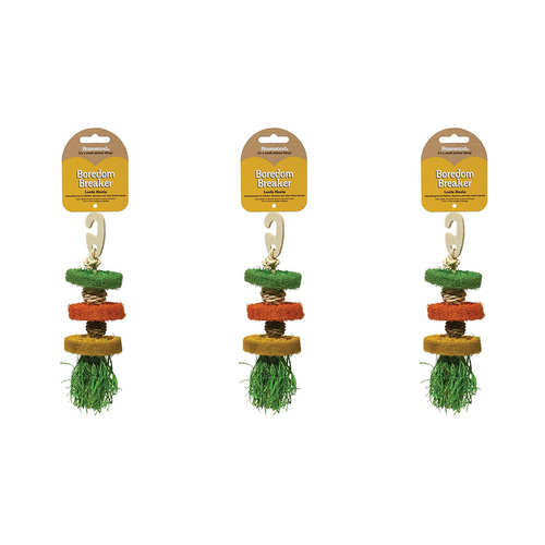 3PK Rosewood Wooden Loofa Hoola Hamster/Ferret Fun Play Climbing Pet Exercise Toy