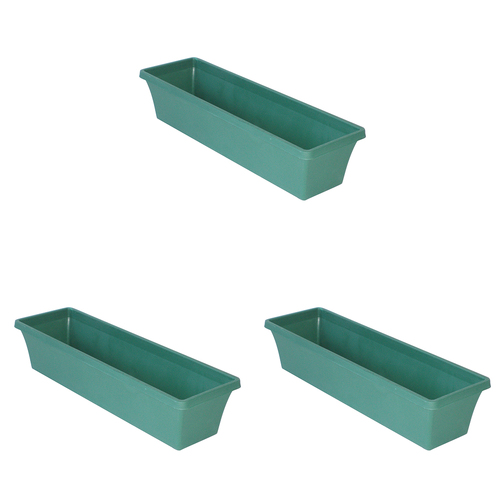 3PK Homeleisure Planterra Box Flower/Plant Planter 60cm Green Garden 