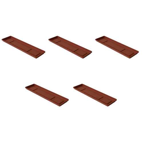 5PK Homeleisure Planterra Box Flower/Plant Tray 60cm Terracotta 