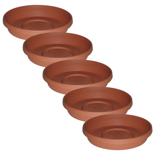 5PK Homeleisure Planterra Saucer 250mm Terracotta Garden 