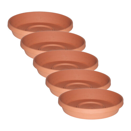 5PK Homeleisure Planterra Saucer 300mm Terracotta Garden 