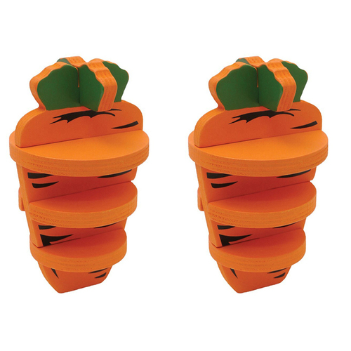 2PK Rosewood Carrot Woodies 3-D Chew/Gnaw Hamster/Ferret Small Pet Activity Toy