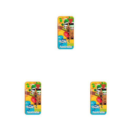 3PK Annabel Trends Australia Luggage/Bag Tag 13cm Adelaide