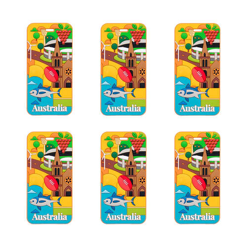 6PK Annabel Trends Australia Luggage/Bag Tag 13cm Adelaide