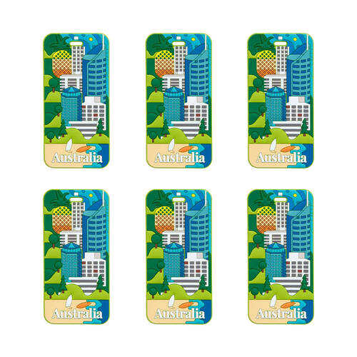 6PK Annabel Trends Australia Luggage/Bag Tag 13cm Queensland