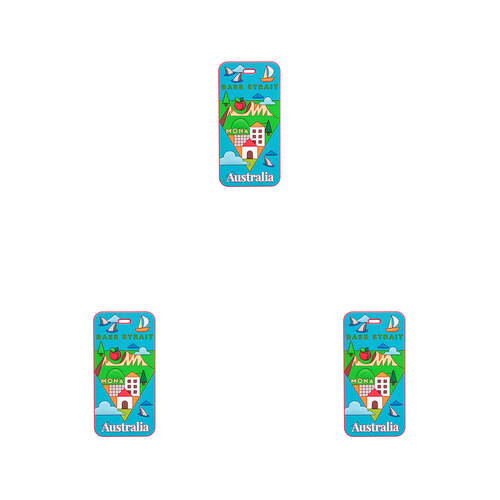 3PK Annabel Trends Australia Luggage/Bag Tag 13cm Tasmania
