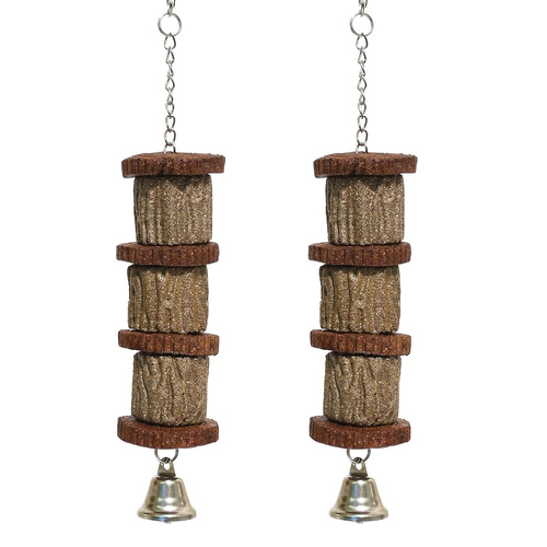 2PK Rosewood Hide 'n' Treat Edible Wood Chain Rabbit Pig Pet Toy Natural