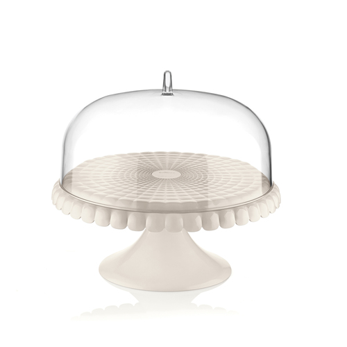 Guzzini Tiffany 30cm Small Cake Stand W/ Dome Tableware - White