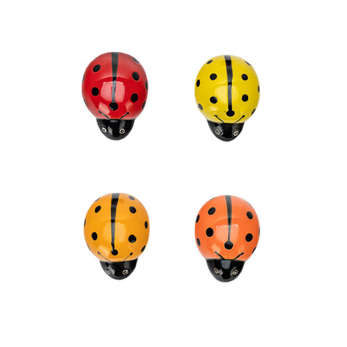 4x Floating Ceramic 8cm Ladybugs Ornament Decor Small - Assorted