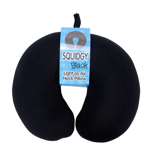 Annabel Trends Squidgy Travel Neck Pillow 30x27cm - Black 