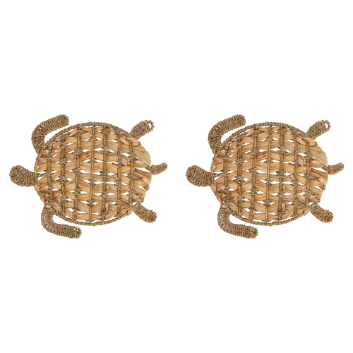 2PK Annabel Trends Water Hyacinth Placemat 44x33cm - Seaside Turtle