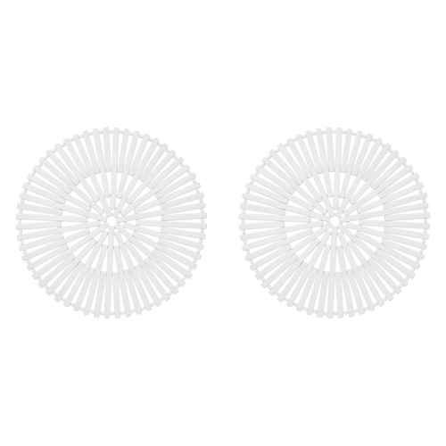 2PK Annabel Trends Bamboo Table Placemat 37cm Round - White