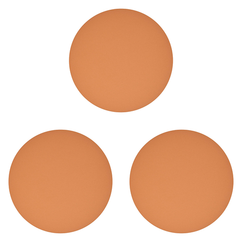 3PK Annabel Trends Recycled Leather Placemat 30cm Round - Terracotta