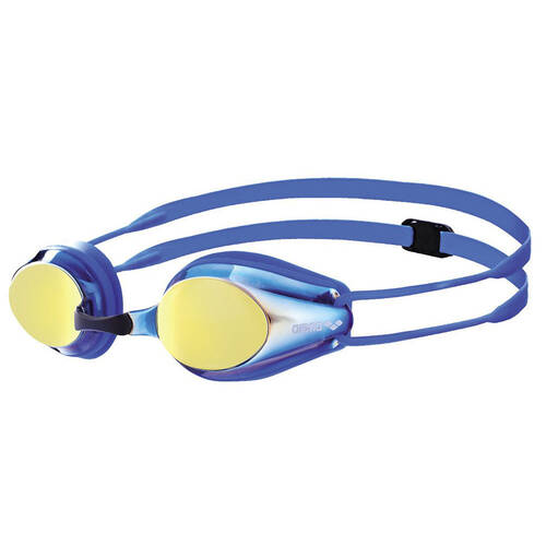 Arena Tracks Junior Racing Mirror Swimming Goggle Kids 6-12y - Blue/Yellow