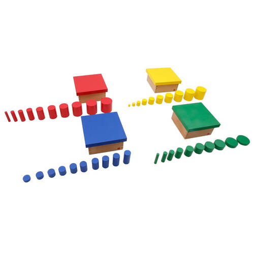 10pc Gam Montessori Set of Knobless Cylinders Wooden Educational Toy Kids - 3y+