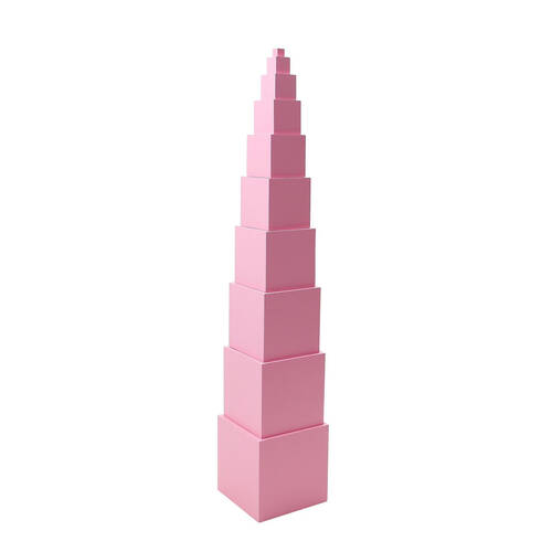 10pc Gam Montessori Pink Tower Size Discrimination Educational Toy Kids - 3y+