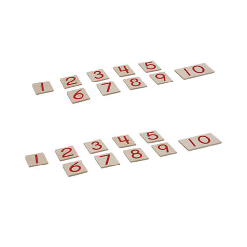 2PK Gam Montessori Printed Numerals 1-10-Us Version Numerical Education Kids - 3y+