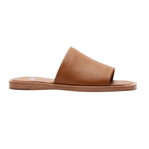 Rollie Women's Alpha Leather Slide Cognac US7/EU38