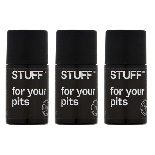 3PK Stuff For Your Pits Men's Natural Deodorant Spearmint And Pine 50ml