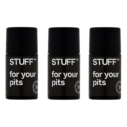 3PK Stuff For Your Pits Men's Natural Deodorant Cedar And Spice 50ml