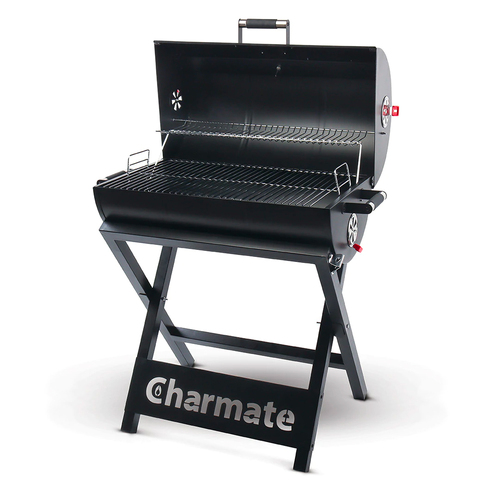 Charmate Cob Outdoor Barrel Solid Fuel BBQ Grill & Smoker