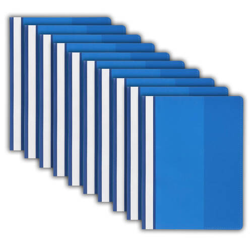 10PK Marbig A4 Flat File - Blue