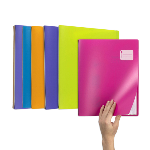 6PK Marbig Refillable Display Book w/ 20 Pockets - Assorted