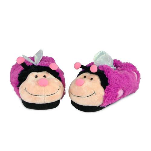 Pink Butterfly Kids 27cm Soft Slippers 3y+