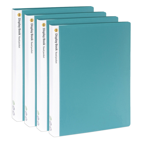 4PK Marbig 40-Pocket Non-Refillable Document Display Book - Green