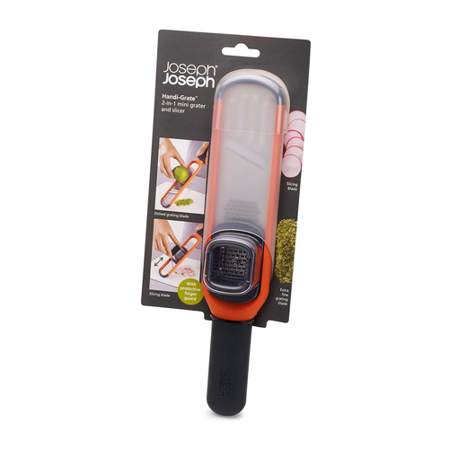 Joseph Joseph Handi-Grate 2-in-1 Mini Grater and Slicer - Orange