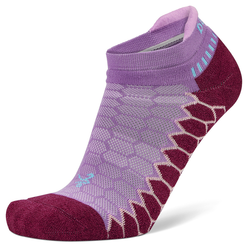 Balega Silver No Show Running Sports Socks Medium Bright Lilac/Wildberry