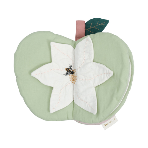 Fabelab 22cm Fabric Organic Cotton Book - Green Apple