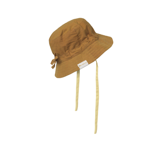 Fabelab Cotton Bucket Hat Kids 12-24m - Ochre/Pale Yellow