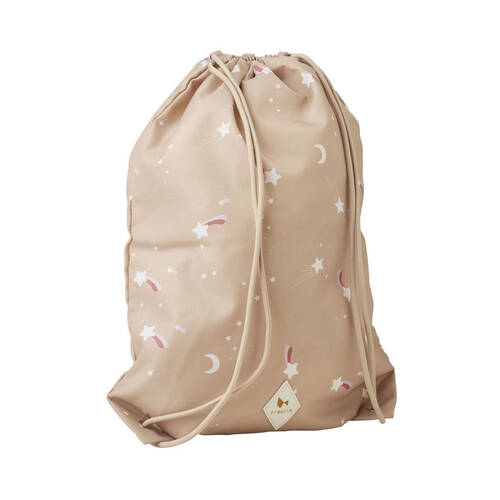 Fabelab Kids/Children Eco String Bag Backpack 32x42cm Shooting Star/Caramel 3y+