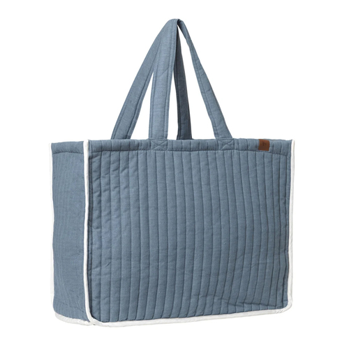 Fabelab 60cm Quilted Weekend Storage Bag - Chambray Blue Spruce