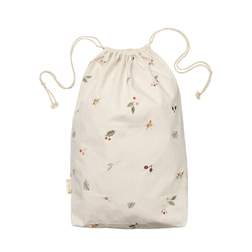 Fabelab Yule Greens Embroidery 82cm Christmas Gift Bag - Natural