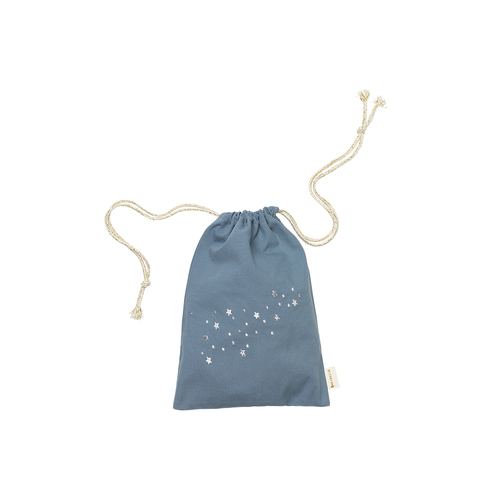 Fabelab Starry Night Embroidery 30cm Christmas Gift Bag - Blue Spruce