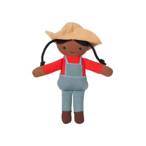 Fabelab Pocket Friend Farmer Laura Newborn Baby Stuffed Cuddle Toy 14cm